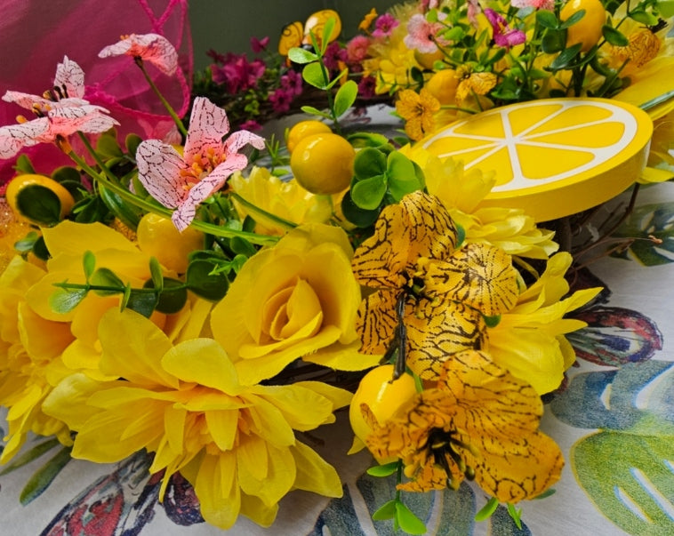 Lemon Bee Wreath